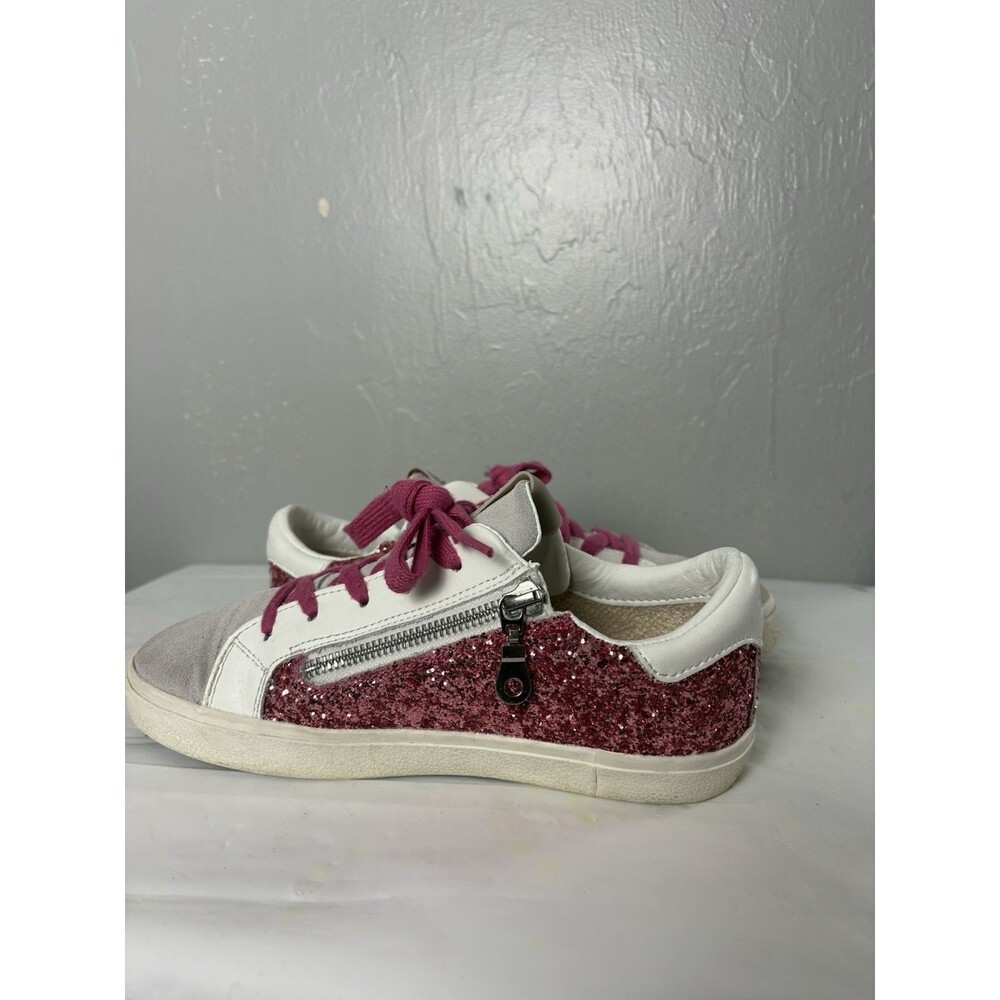 Vintage Havana Pink  Glitter White Star Pink Laces Sneakers Girls Sz 6 CUTE - Picture 5 of 9
